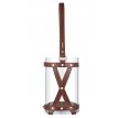 FENER01-TABA Genuine leather glass lantern