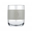 (BDK4) - STONE BEİGE Leather 2-Piece Glass Cup