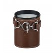MUM08 - White Jasmine candle / tan leather band
