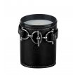 MUM09- White Jasmine candle / BLACK leather band