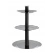 (STAND05)- SİYAH Deri 3katlı  stand