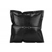 KROK02- crocodile BLACK - Pillowcase with leather band