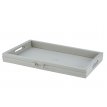 DETEP03-3- 40 x 60 cm STONE BEİGE LEATHER LARGE TRAY