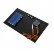 SUM02- BLACK Leather work table mat 