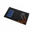 SUM02- BLACK Leather work table mat 