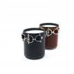 MUM08 - White Jasmine candle / tan leather band