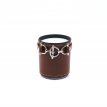MUM08 - White Jasmine candle / tan leather band
