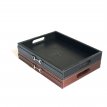 DETEP02 - BLACK Leather Quadrangular Tray