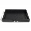 DETEP02 - BLACK Leather Quadrangular Tray
