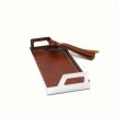 ST08 - Mini rectangular TABA steel tray with tufted leather cover