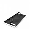 ST02 - Large size steel BLACK tray with tassels