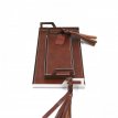 (ST01-1) - 14,5 x 28,5 cm TABA Püsküllü Çelik Tepsi