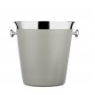 KONIK04- STONE BEİGE Leather Conical Champagne Bucket