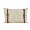 KY03 -BEJ Leather Double Belted Pillowcase