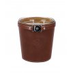 (MUM04) - TABA Leather Cover Candle  (pomegranade)