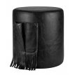 PTUF02 - BLACK Fringed PUF