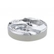 (PURO03) BEIGE leather banded cigar ashtray