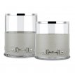 SMD05-STONE BEİGE Leather 2 Piece Candlestick