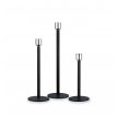 SMD02- BLACK Leather 3 Candlestick