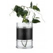 VZ02- BLACK Leather Vase
