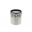 (MUM03) - White Jasmine mum / BEJ deri bant