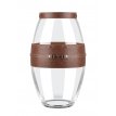 (FS04) - Taba Leather-Covered Glass Candle Holder