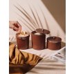(MUM04) - TABA Leather Cover Candle  (pomegranade)