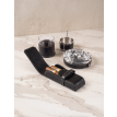 (PURO02) BLACK leather banded cigar ashtray