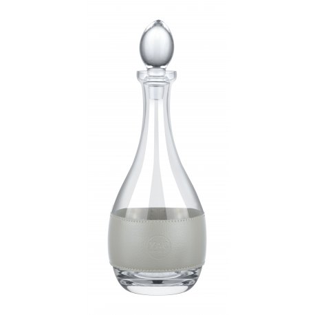 KARAF08 - STONE BEİGE Leather Glass Wine Carafe