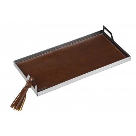 ST01- Large size steel TABA tray with tassels