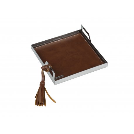 ST06 - Square mini steel TABA tray with tassels