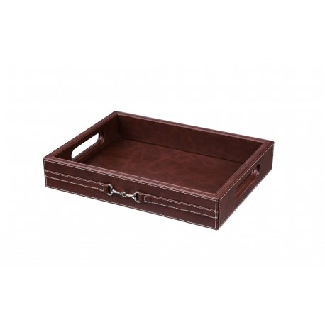 (DETEP01-3) - TAN Leather Tray