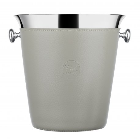 KONİK06 - Champagne bucket with Beige leather body