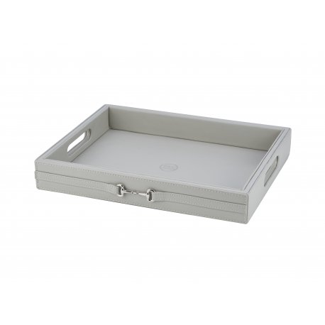 DETEP04-BEJ Leather Rectangular Tray
